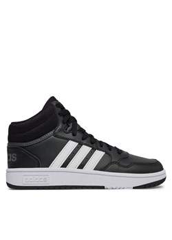 Sneakersy adidas Hoops 3.0 Mid K GW0402 Czarny ze sklepu eobuwie.pl w kategorii Buty sportowe dziecięce - zdjęcie 181320467