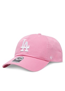Czapka z daszkiem 47 Brand MLB Los Angeles Dodgers '47 CLEAN UP B-RGW12GWS Różowy ze sklepu eobuwie.pl w kategorii Czapki dziecięce - zdjęcie 181320489