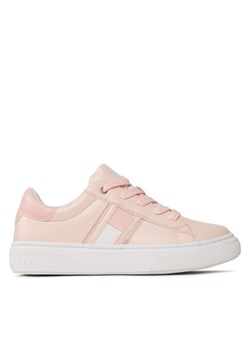Sneakersy Tommy Hilfiger Flag Low Cut Lace-Up Sneaker T3A9-32703-1355 S Różowy ze sklepu eobuwie.pl w kategorii Trampki dziecięce - zdjęcie 181320499