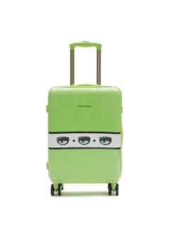 Walizka kabinowa Chiara Ferragni 76SB0LA1 Zielony - id: 8052672652812 - marki Chiara Ferragni - 181320976 Walizka kabinowa Chiara Ferragni 76SB0LA1 Zielony ze sklepu eobuwie.pl w kategorii Walizki - zdjęcie 181320976