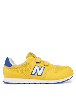 Sneakersy New Balance GV500HB1 Żółty ze sklepu eobuwie.pl w kategorii Buty sportowe dziecięce - zdjęcie 181321316