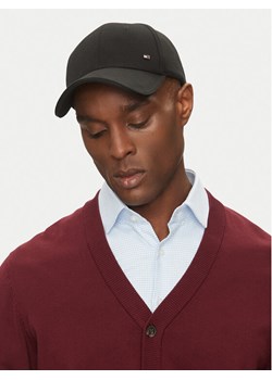 Czapka z daszkiem Tommy Hilfiger Corp Flannel AM0AM13164 Czarny ze sklepu eobuwie.pl w kategorii Czapki z daszkiem męskie - zdjęcie 181321435