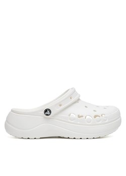 Klapki Crocs BAYA PLATFORM CLOG 208186-100 Biały ze sklepu eobuwie.pl w kategorii Klapki damskie - zdjęcie 181322438