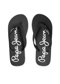 Japonki Pepe Jeans Bay Beach Basic M PMS70128 Czarny ze sklepu eobuwie.pl w kategorii Klapki męskie - zdjęcie 181322645