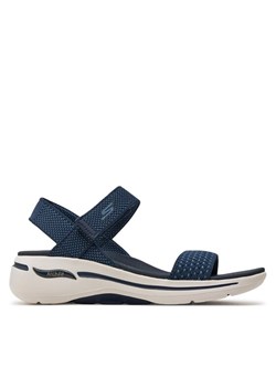 Sandały Skechers Go Walk Arch Fit Sandal-Polished 140264/NVY Granatowy ze sklepu eobuwie.pl w kategorii Sandały damskie - zdjęcie 181322957