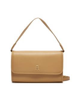 Torebka Tommy Hilfiger Th Monotype Shoulder Bag AW0AW16162 Beżowy ze sklepu eobuwie.pl w kategorii Listonoszki - zdjęcie 181322969