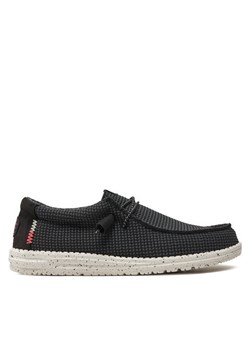 Mokasyny Hey Dude Wally Sport Mesh 40403-066 Czarny ze sklepu eobuwie.pl w kategorii Półbuty męskie - zdjęcie 181323769
