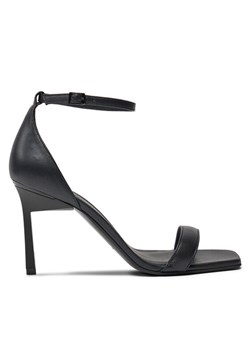 Sandały Calvin Klein Heel Sandal 90 Pearl Lth HW0HW02066 Czarny ze sklepu eobuwie.pl w kategorii Sandały damskie - zdjęcie 181323947