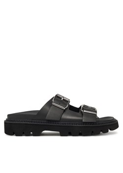 Klapki Tommy Jeans Double Strap Sandal EN0EN02753 Czarny ze sklepu eobuwie.pl w kategorii Klapki damskie - zdjęcie 181324477