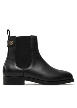 Sztyblety Tommy Hilfiger Th Stud Leather Low Chelsea FW0FW08184 Czarny ze sklepu eobuwie.pl w kategorii Botki - zdjęcie 181324748