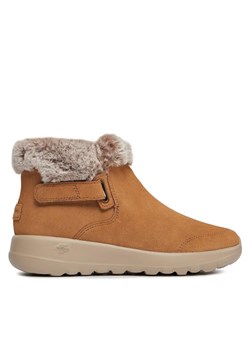 Botki Skechers On-The-Go Joy First Glance 144041/CSNT Brązowy ze sklepu eobuwie.pl w kategorii Botki - zdjęcie 181325796