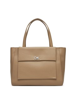 Torebka Calvin Klein Ck Medium Shopper K60K612811 Beżowy - id: 8719849128791 - marki Calvin Klein - 181326245 Torebka Calvin Klein Ck Medium Shopper K60K612811 Beżowy ze sklepu eobuwie.pl w kategorii Torby Shopper bag - zdjęcie 181326245