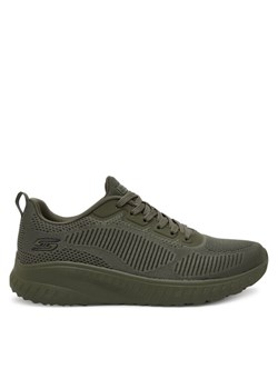 Sneakersy Skechers Bobs Squad Chaos-Face Off 117209/OLV Khaki ze sklepu eobuwie.pl w kategorii Buty sportowe damskie - zdjęcie 181327627