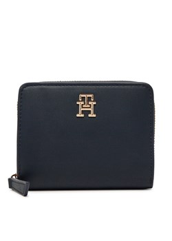 Mały Portfel Damski Tommy Hilfiger Th Logotape Med Za AW0AW17408 Granatowy ze sklepu eobuwie.pl w kategorii Portfele damskie - zdjęcie 181327889