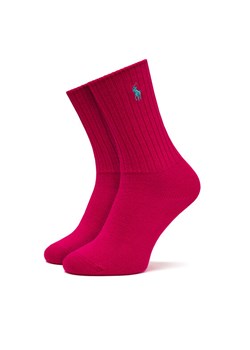 Skarpety wysokie damskie Polo Ralph Lauren 455846847010 Różowy ze sklepu eobuwie.pl w kategorii Skarpetki damskie - zdjęcie 181329009