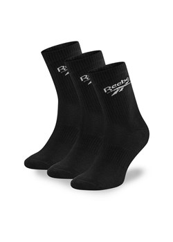 Zestaw 3 par wysokich skarpet unisex Reebok R0452-SS24 (3-pack) Czarny ze sklepu eobuwie.pl w kategorii Skarpetki męskie - zdjęcie 181329387