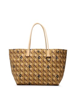 Torebka Tory Burch Canvas Basketweave Tote 139623 Beżowy ze sklepu eobuwie.pl w kategorii Torby Shopper bag - zdjęcie 181329516