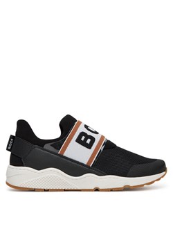 Sneakersy BOSS J51645 S Czarny ze sklepu eobuwie.pl w kategorii Buty sportowe dziecięce - zdjęcie 181330137