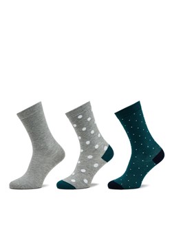 Zestaw 3 par wysokich skarpet unisex Pepe Jeans Polkadot Cr 3P PLU30022 Szary ze sklepu eobuwie.pl w kategorii Skarpetki męskie - zdjęcie 181330287
