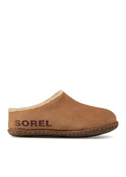 Kapcie Sorel Youth Lanner Ridge™ II NY3926 Brązowy ze sklepu eobuwie.pl w kategorii Kapcie dziecięce - zdjęcie 181330526