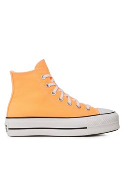 Trampki Converse Chuck Taylor All Star Lift Hi A03052C Pomarańczowy ze sklepu eobuwie.pl w kategorii Trampki damskie - zdjęcie 181331388