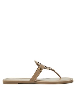 Japonki Tory Burch Miller 151169 Brązowy ze sklepu eobuwie.pl w kategorii Klapki damskie - zdjęcie 181331518