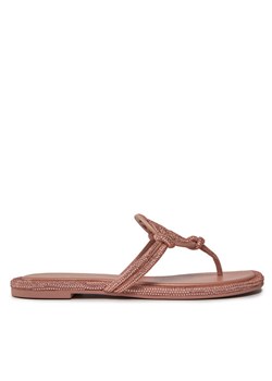 Japonki Tory Burch Miller Knotted Pave 152177 Różowy ze sklepu eobuwie.pl w kategorii Klapki damskie - zdjęcie 181331666