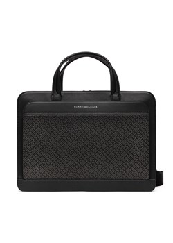 Torba na laptopa Tommy Hilfiger Monogram AM0AM12706 Czarny ze sklepu eobuwie.pl w kategorii Torby na laptopa - zdjęcie 181333479