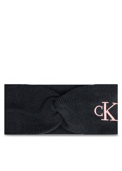 Opaska materiałowa Calvin Klein Monogram Embro K60K612658 Czarny ze sklepu eobuwie.pl w kategorii Opaski do włosów - zdjęcie 181334307