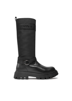 Kozaki TWINSET Stivale 242GCJ S Czarny ze sklepu eobuwie.pl w kategorii Kozaki damskie - zdjęcie 181334878