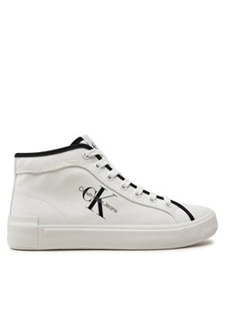 Sneakersy Calvin Klein Jeans Skater Vulcanized High Cs Ml Mr YW0YW01454 Biały ze sklepu eobuwie.pl w kategorii Trampki damskie - zdjęcie 181334946