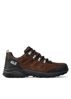 Trekkingi Jack Wolfskin Refugio Texapore Low M 4049851 Brązowy ze sklepu eobuwie.pl w kategorii Buty trekkingowe męskie - zdjęcie 181335227