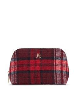 Kosmetyczka Tommy Hilfiger Washbag Check AW0AW158570GZ Czerwony ze sklepu eobuwie.pl w kategorii Kosmetyczki - zdjęcie 181335308