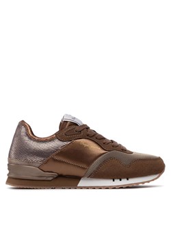 Sneakersy Pepe Jeans London W Sequins PLS31382 Brązowy ze sklepu eobuwie.pl w kategorii Buty sportowe damskie - zdjęcie 181335916