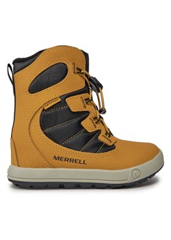 Śniegowce Merrell Snow Bank 4.0 Wtrpf Mk267146 Brązowy ze sklepu eobuwie.pl w kategorii Buty zimowe dziecięce - zdjęcie 181336308