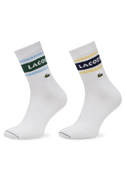 Zestaw 2 par wysokich skarpet unisex Lacoste RA9304 Biały ze sklepu eobuwie.pl w kategorii Skarpetki męskie - zdjęcie 181336957