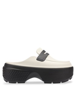 Klapki Crocs Stomp Loafer Clog 209937 Szary ze sklepu eobuwie.pl w kategorii Klapki damskie - zdjęcie 181337038
