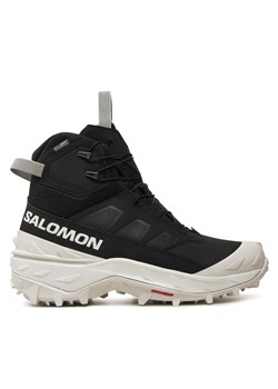 Trekkingi Salomon Crosstrak Powder Waterproof L47569700 Czarny ze sklepu eobuwie.pl w kategorii Buty trekkingowe męskie - zdjęcie 181337445