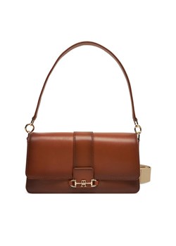 Torebka Tommy Hilfiger Heritage Leather Conv Cross BAW0AW17400 Brązowy ze sklepu eobuwie.pl w kategorii Listonoszki - zdjęcie 181337455