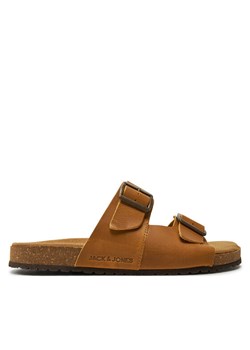 Klapki Jack&Jones Louis 12231423 Brązowy ze sklepu eobuwie.pl w kategorii Klapki męskie - zdjęcie 181337456