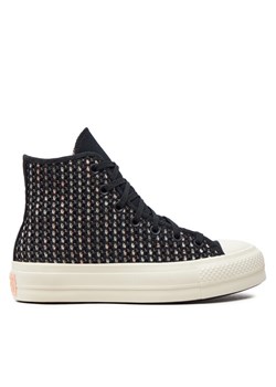 Trampki Converse Chuck Taylor All Star Lift Platform Crochet A09829C Czarny ze sklepu eobuwie.pl w kategorii Trampki damskie - zdjęcie 181337916