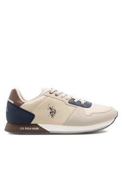Sneakersy U.S. Polo Assn. NOBIL011M/CNH1 Beżowy ze sklepu eobuwie.pl w kategorii Buty sportowe męskie - zdjęcie 181338386