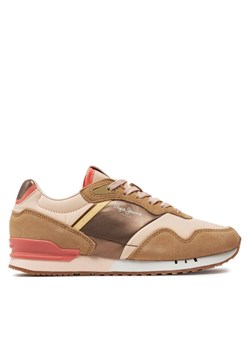 Sneakersy Pepe Jeans London Glam W PLS40006 Beżowy ze sklepu eobuwie.pl w kategorii Buty sportowe damskie - zdjęcie 181338716