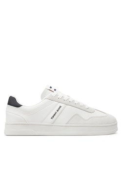 Sneakersy Tommy Jeans Tjm Leather Retro Cupsole EM0EM01414 Écru ze sklepu eobuwie.pl w kategorii Buty sportowe męskie - zdjęcie 181338767
