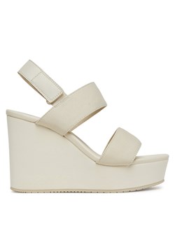 Sandały Calvin Klein Jeans Wedge Sandal Webbing In YW0YW01790 Szary ze sklepu eobuwie.pl w kategorii Sandały damskie - zdjęcie 181339026