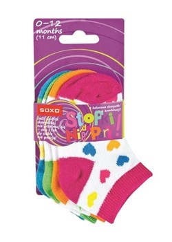 Zestaw 2x Skarpetki niemowlęce kolorowe SOXO we wzorki ze sklepu Sklep SOXO w kategorii Skarpetki dziecięce - zdjęcie 18167045