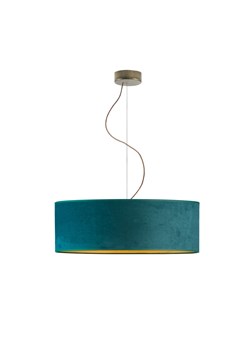 Welurowy żyrandol HAJFA VELUR fi - 60 cm kolor zieleń butelkowa ze złotym wnętrzem ze sklepu Lysne w kategorii Lampy wiszące - zdjęcie 181814358