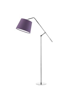 Lampa podłogowa na wysięgniku ruchomym FOYA z fioletowym abażurem w stylu art deco ze sklepu Lysne w kategorii Lampy podłogowe - zdjęcie 181815195