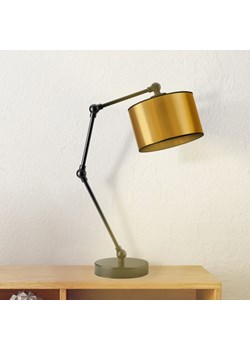 Złota lampa stołowa na czarnym stelażu ASMARA MIRROR ze sklepu Lysne w kategorii Lampy stołowe - zdjęcie 181816165