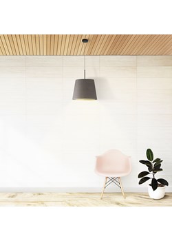 Nowoczesna lampa wisząca do salonu SARI VELUR - kolor szary ze sklepu Lysne w kategorii Lampy wiszące - zdjęcie 181816439